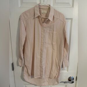 Anthropologie Light Pink Striped Shirt